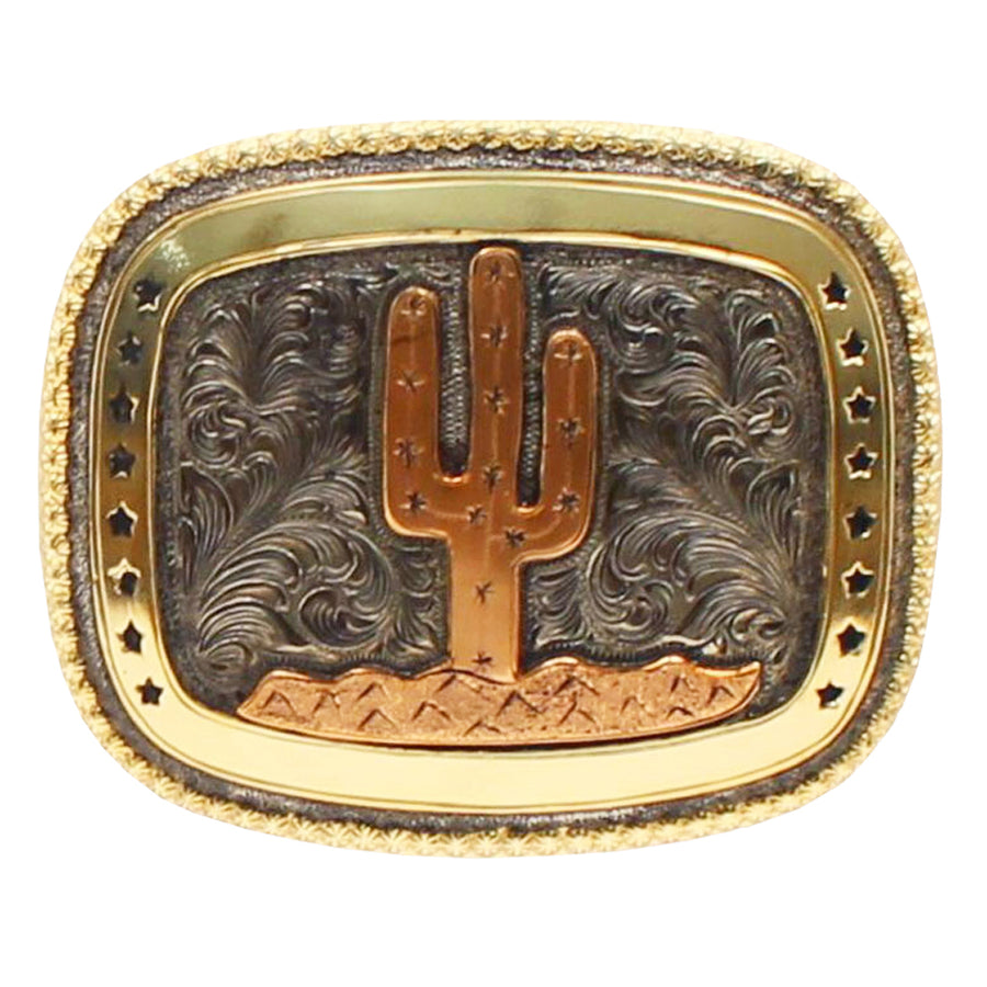 4 x 3 1/4 in M&F Western Crumrine Desert Stars Rectangle Buckle - Uhorse