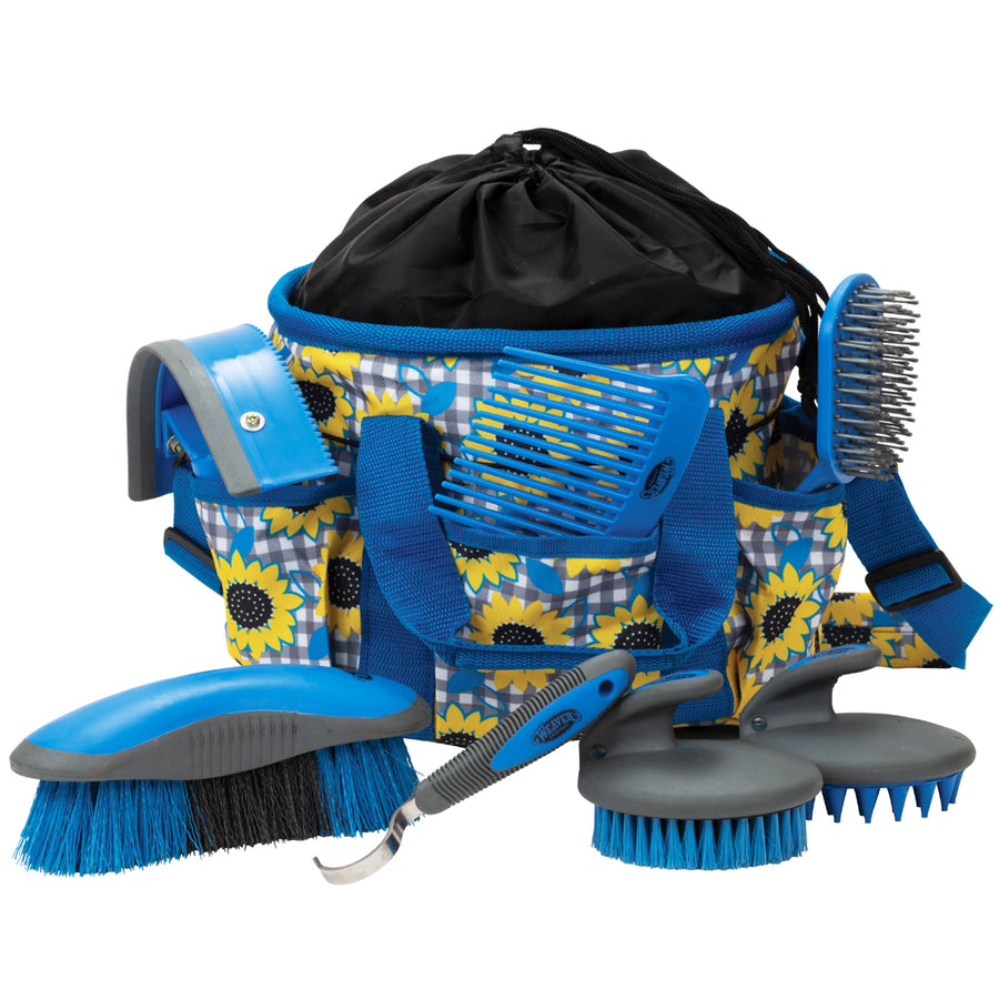 Weaver H. Grooming Kit 7 Piece Assortment Sunflower by Hilason – Cowboy and equestrian accessories