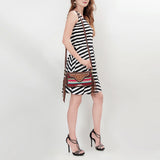 American Darling Small Crossbody Hand Tooled Saddle Blanket Genuine Leather Western Women Bag Handbag Purse | for Cute