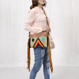 American Darling Cross Body Hand Tooled Saddle Blanket Genuine Leather Western Women Bag Handbag Purse | Crossbody for Cute