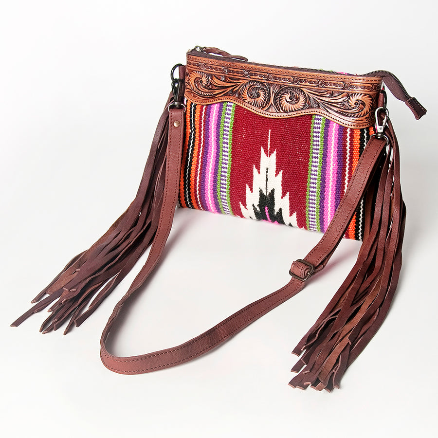 American Darling Cross Body Hand Tooled Saddle Blanket Genuine Leather Western Women Bag Handbag Purse | Crossbody - Uhorse