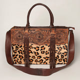 American Darling Tote Hand Tooled Hair On Genuine Leather Women Bag Western Handbag Purse