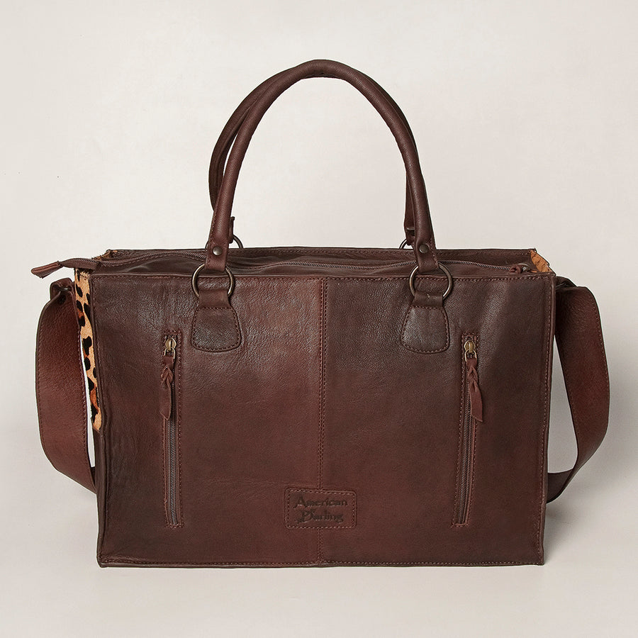 American Darling Tote Hand Tooled Hair on Genuine Leather Western Women Bag Handbag Purse | Travel Bags College Casual