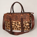 American Darling Tote Hand Tooled Hair On Genuine Leather Women Bag Western Handbag Purse