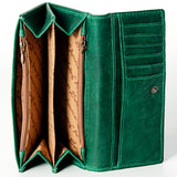 American Darling Wallet Hand Tooled Genuine Leather Western Women Bag | Handbag Purse Wristlet Travel Clutch