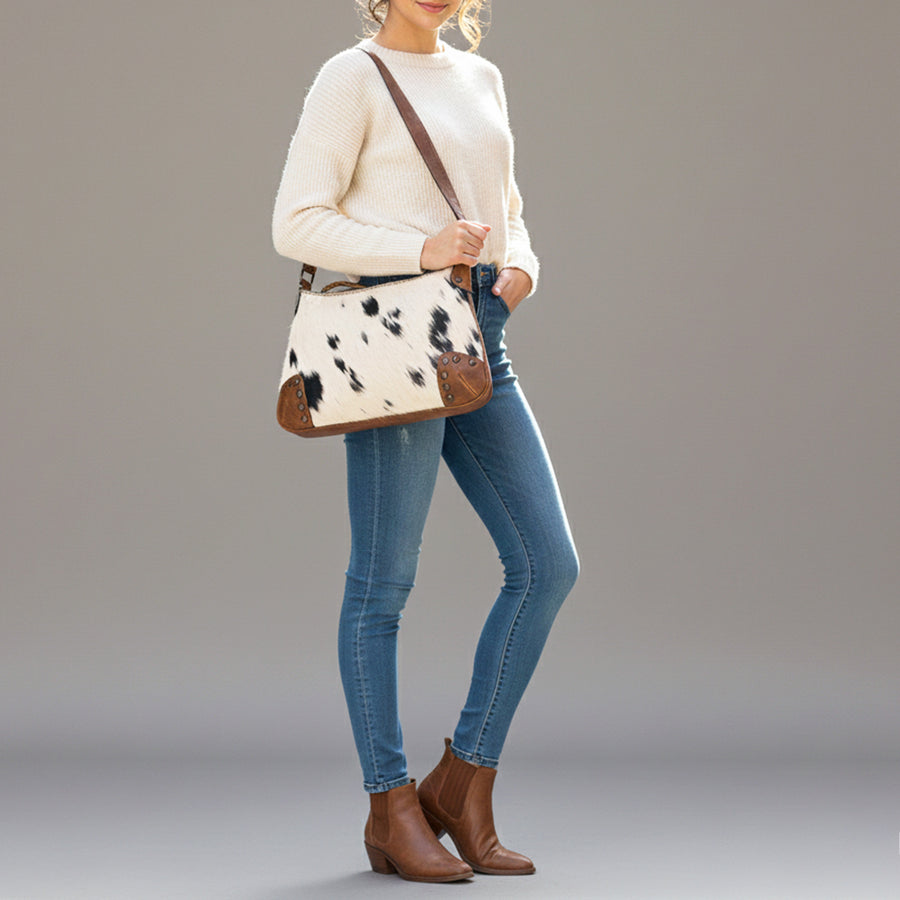 American Darling Small Crossbody Hair On Genuine Leather Western Women Bag Handbag Purse | Travel Bags College Casual