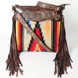 American Darling ADBGZ423 Signature Crossbody Hand Tooled Saddle Blanket Genuine Leather Women Bag Western Handbag Purse