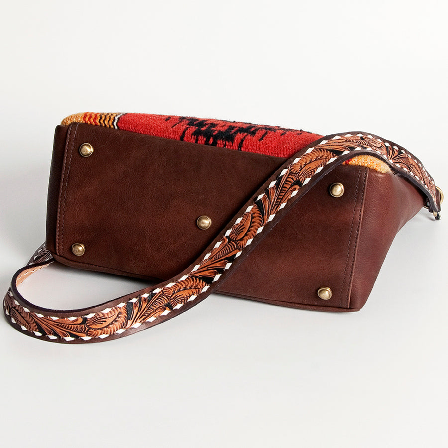 American Darling Hand Tooled Floral Carved Saddle Blanket Messenger Bag Eco-Friendly Full Grain Genuine Leather YKK Zipper