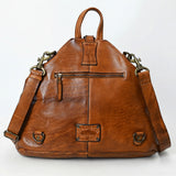 Spaghetti Western Swc194Tan Cross Body I Vintage Handmade Drum Dyed Genuine European Cowhide Leather Women Bag Western Handbag Purse