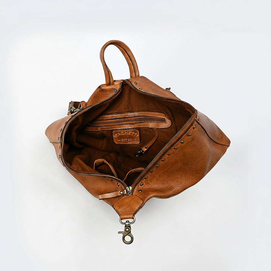 Spaghetti Western Swc194Tan Cross Body I Vintage Handmade Drum Dyed Genuine European Cowhide Leather Women Bag Western Handbag Purse