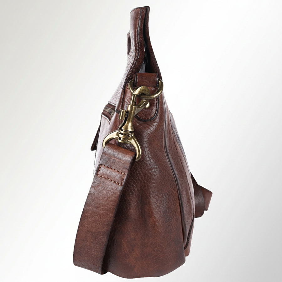 Spaghetti Western Swc173Brn Clutch Vintage Handmade Drum Dyed Genuine European Cowhide Leather Women Bag Western Handbag Purse