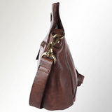 Spaghetti Western Swc173Brn Clutch Vintage Handmade Drum Dyed Genuine European Cowhide Leather Women Bag Western Handbag Purse