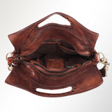 Spaghetti Western Swc173Brn Clutch Vintage Handmade Drum Dyed Genuine European Cowhide Leather Women Bag Western Handbag Purse