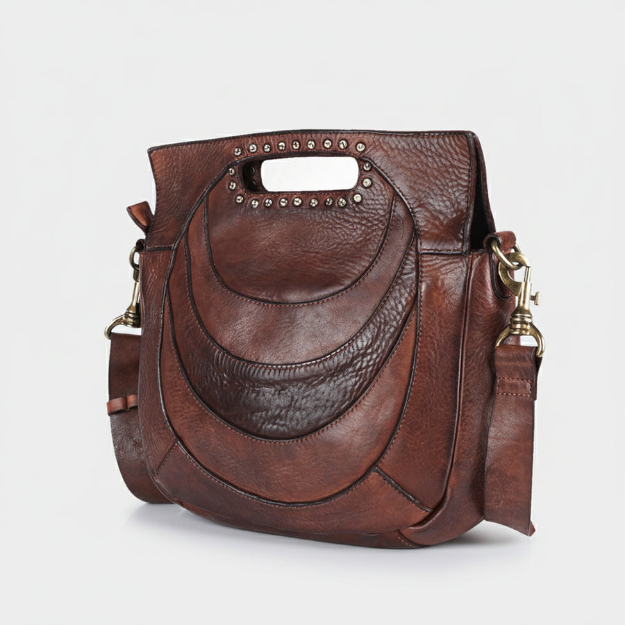 Spaghetti W. Swc173Brn Clutch Vintage Handmade Drum Dyed Genuine by Hilason – Cowboy and equestrian accessories