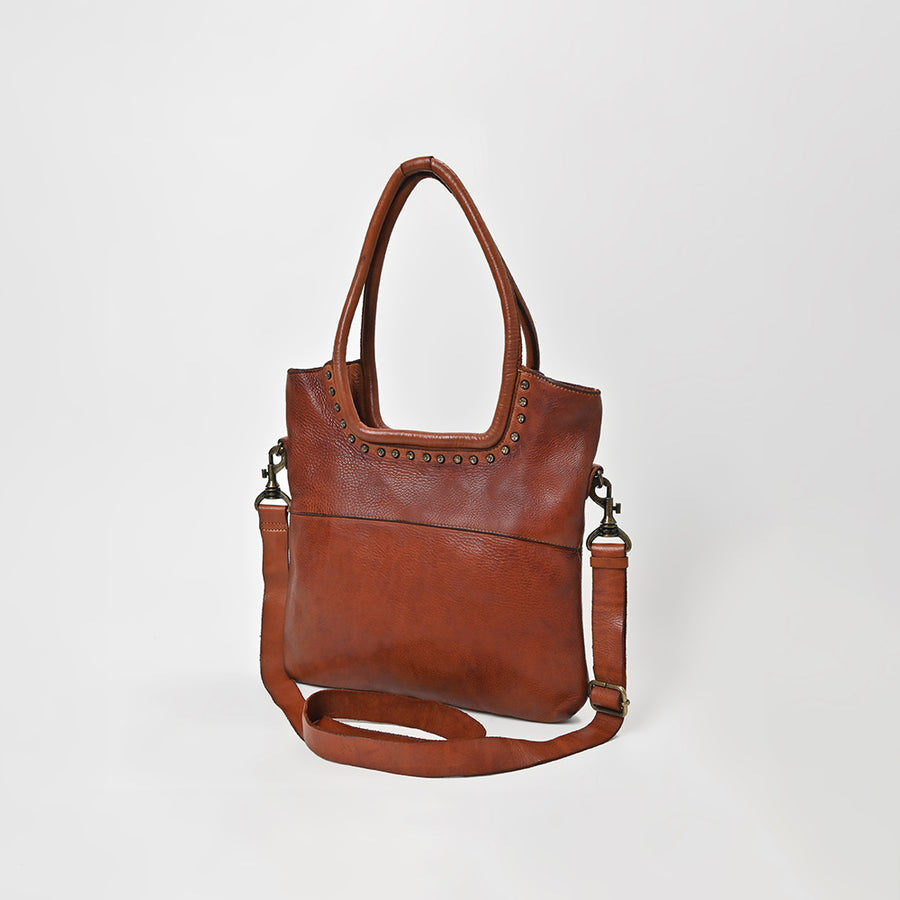 Spaghetti W. Swc178Cg Tote Vintage Handmade Drum Dyed Genuine European by Hilason – Cowboy and equestrian accessories