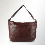 Spaghetti Western Swc183Brn Hobo Vintage Handmade Drum Dyed Genuine European Cowhide Leather Women Bag Western Handbag Purse