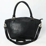 Spaghetti Western Swc188Blk Tote Vintage Handmade Drum Dyed Genuine European Cowhide Leather Women Bag Western Handbag Purse