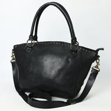 Spaghetti Western Swc188Blk Tote Vintage Handmade Drum Dyed Genuine European Cowhide Leather Women Bag Western Handbag Purse