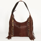 American Darling ADBGI112J Hobo Hand Tooled Hair On Genuine Leather Women Bag Western Handbag Purse