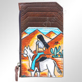 American Darling ADCCM101R1 Card-Holder Genuine Leather Women Bag Western Handbag Purse