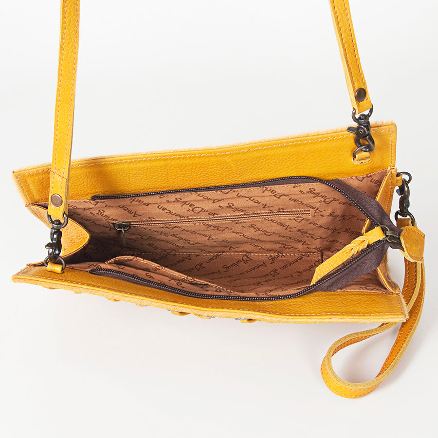 American Darling Wallet Bag Genuine Vegetable Tanned Leather Western Purse with Lace-Up Detail and YKK Zipper