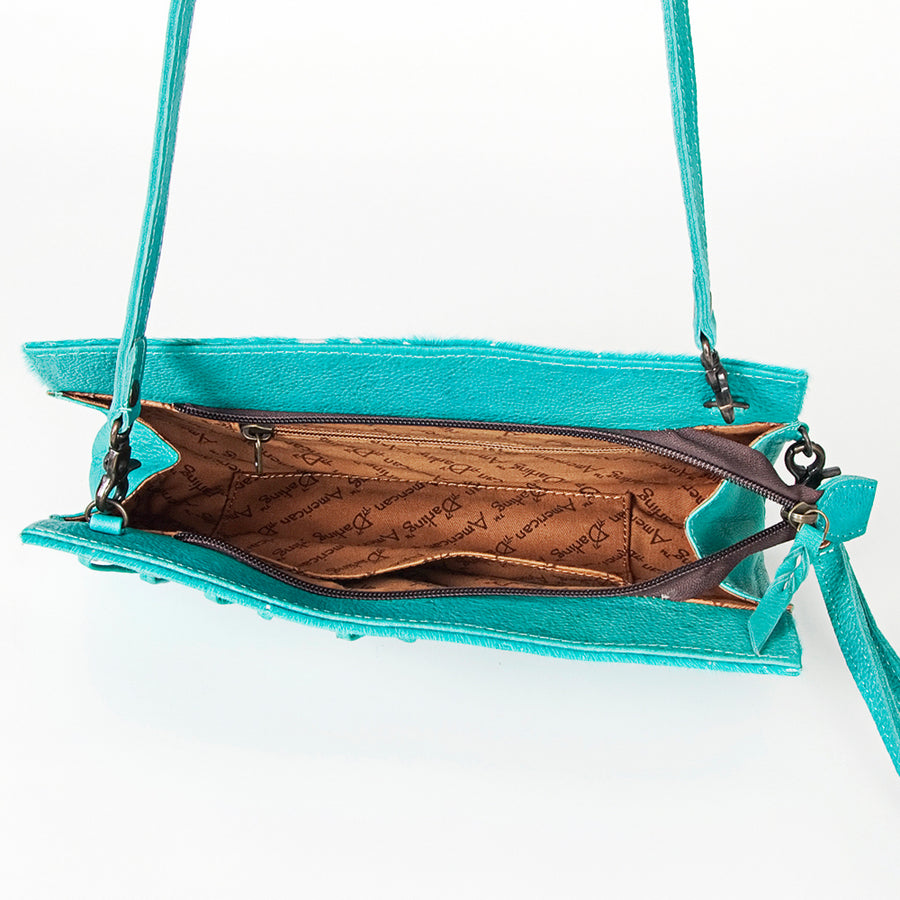 American Darling Wallet Bag Genuine Vegetable Tanned Leather Western Purse with Lace-Up Detail and YKK Zipper