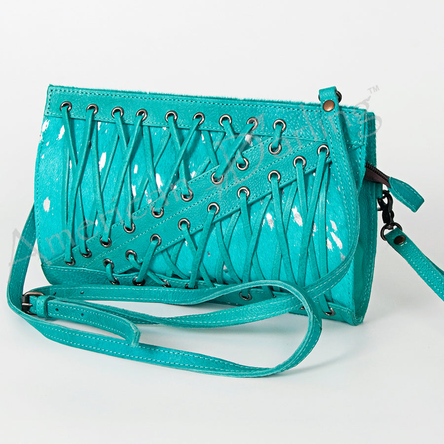 American Darling Handcrafted Lace-Up Western Leather Wallet Bag - Uhorse