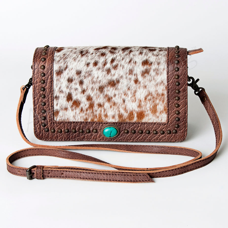 American Darling Wallet Bag Hair-On Cowhide Genuine Leather Western Purse with YKK Zipper