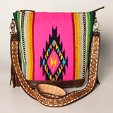 American Darling Tote Saddle Blanket Genuine Leather Women Bag Western Handbag Purse