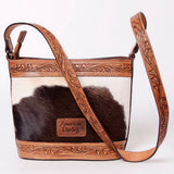 American Darling Tote Hand Tooled Hair-On Genuine Leather Women Bag Western Handbag Purse