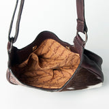 American Darling Hobo Hand Tooled Hair On Genuine Leather Western Women Bag | Handbag Purse Bags for Cute