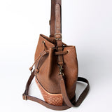American Darling Bucket Hand TooledGenuine Leather women bag western handbag purse |