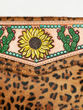 American Darling ADBGA176A Clutch Hand Tooled Hair On Genuine Leather Women Bag Western Handbag Purse