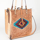 American Darling ADBGH103A Tote Hand Tooled Saddle Blanket Genuine Leather Women Bag Western Handbag Purse