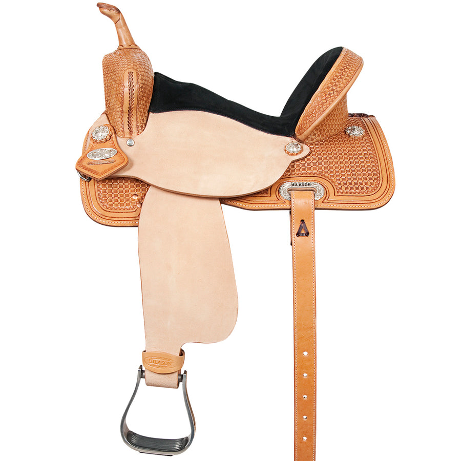 15 In Flex Tree Western Horse Saddle In American Leather Barrel Trail - Uhorse