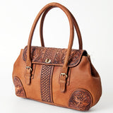 American Darling Tote Hand Tooled Hair on Genuine Leather W. Women Bag by Hilason – Cowboy and equestrian accessories