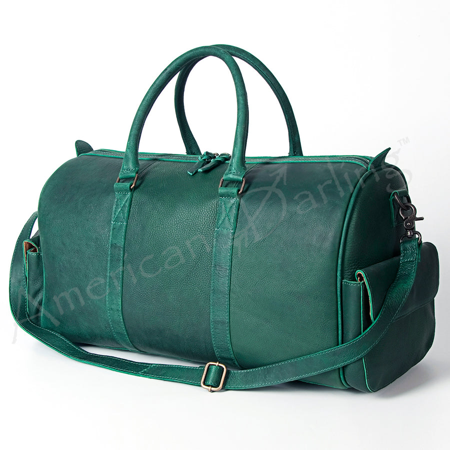 American Darling Duffel Full Grain Genuine Leather Western Women Bag | Handbag Duffel Weekend Travel Bags - Uhorse