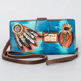 American Darling Wristlet Genuine Leather Women Bag Western Handbag Purse