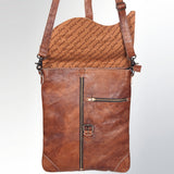 Vintage Genuine Leather Crossbody Bag for Men & Women – Rustic Brown Messenger Shoulder Bag
