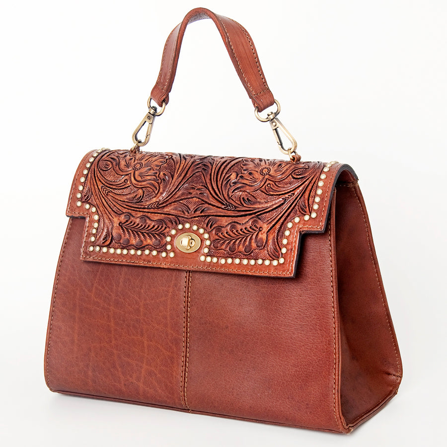 American Darling Briefcase Hand Tooled Genuine Leather W. Women Bag by Hilason – Cowboy and equestrian accessories