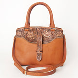 American Darling Tote Hand Tooled Hair On Genuine Leather Women Bag Western Handbag Purse