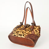 American Darling Tote Hand Tooled Hair On Genuine Leather Women Bag Western Handbag Purse