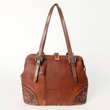 American Darling Tote Hand Tooled Hair On Genuine Leather Women Bag Western Handbag Purse