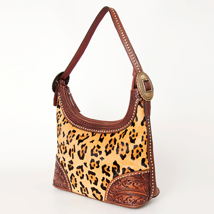 American Darling Western Hand-Tooled Floral Hobo Bag - Handcrafted Cowhide Leather Purse - Uhorse