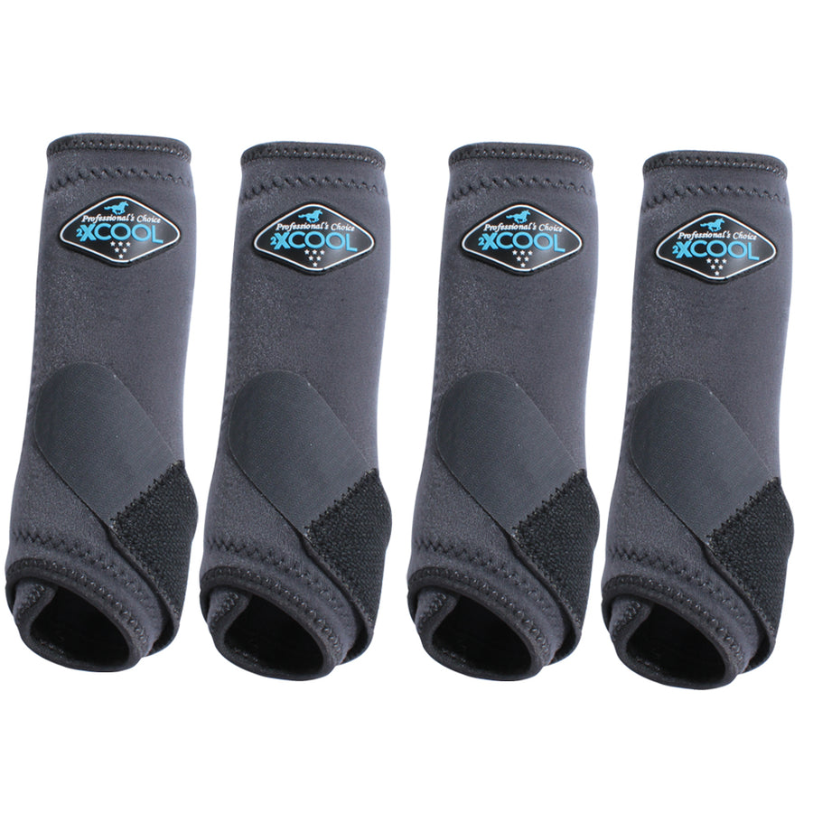 Medium Professionals Choice 2XCool H. Sports Boots 4pk Charcoal – by Hilason – Cowboy and equestrian accessories