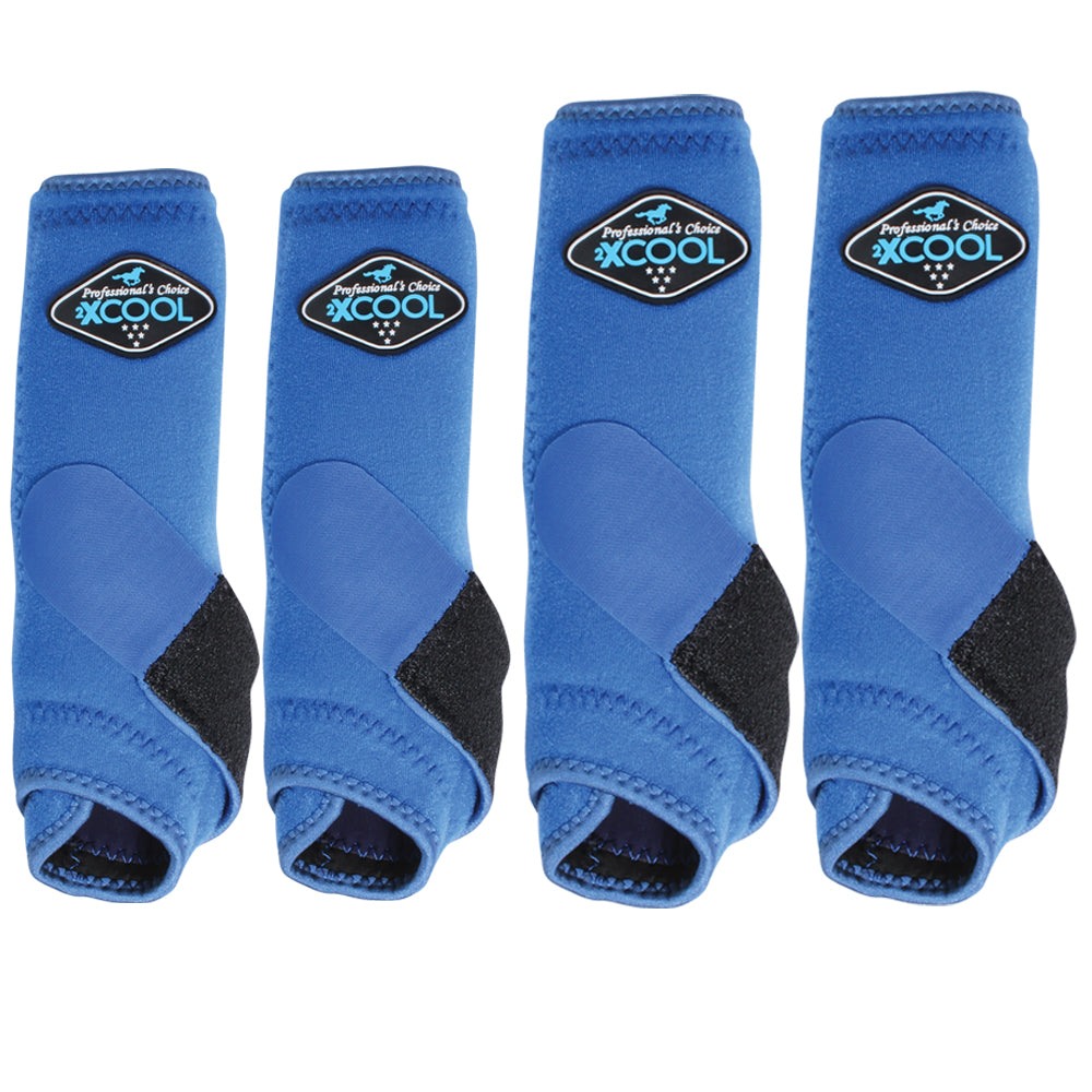Professionals Choice 2XCool Horse Sports Boots 4 Pack Royal Blue