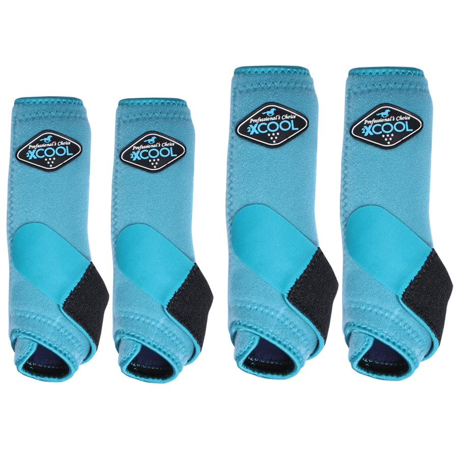 Large Professionals Choice 2XCool H. Sports Boots 4pk Turquoise – by Hilason – Cowboy and equestrian accessories