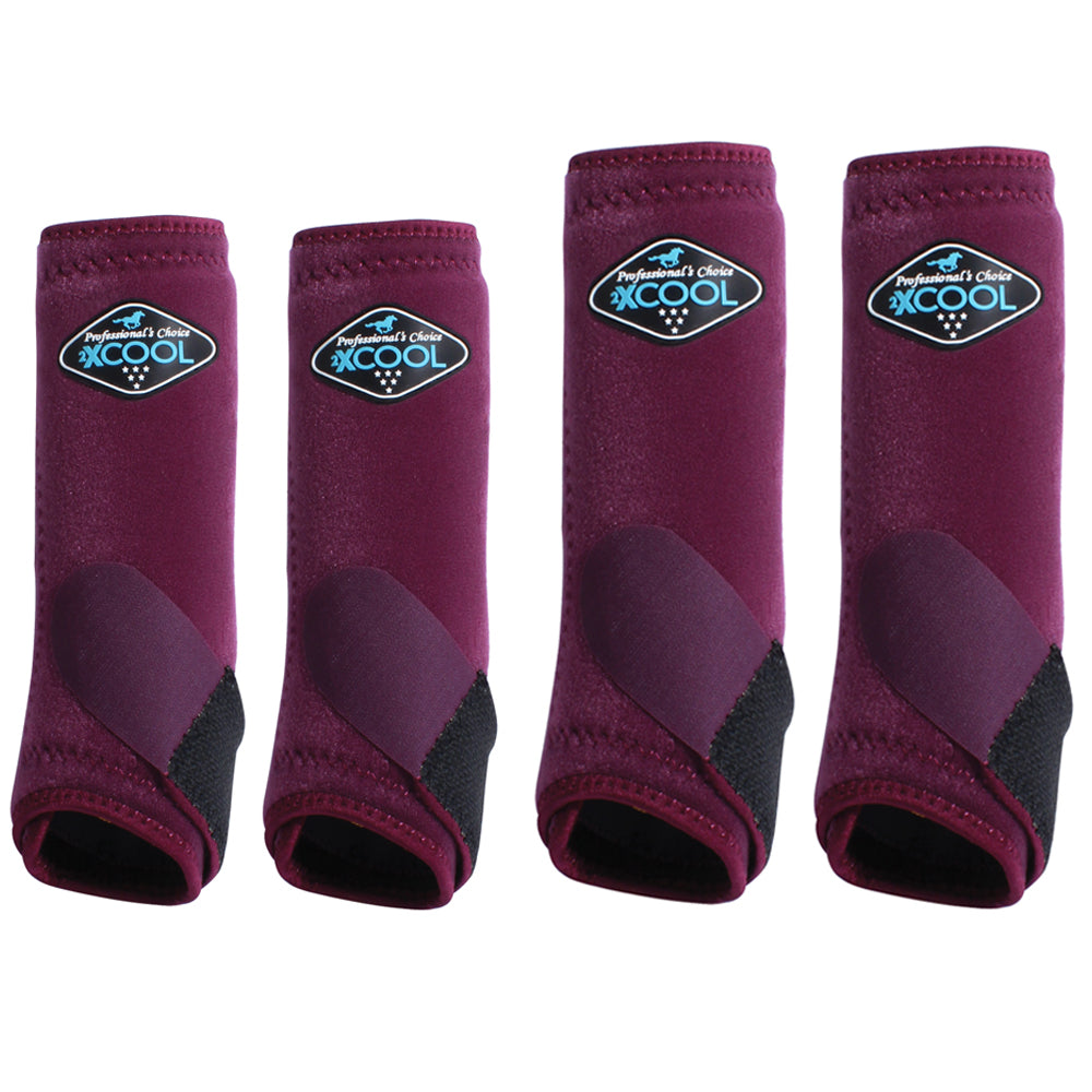 Professionals Choice 2XCool Horse Sports Boots 4 Pack Wine