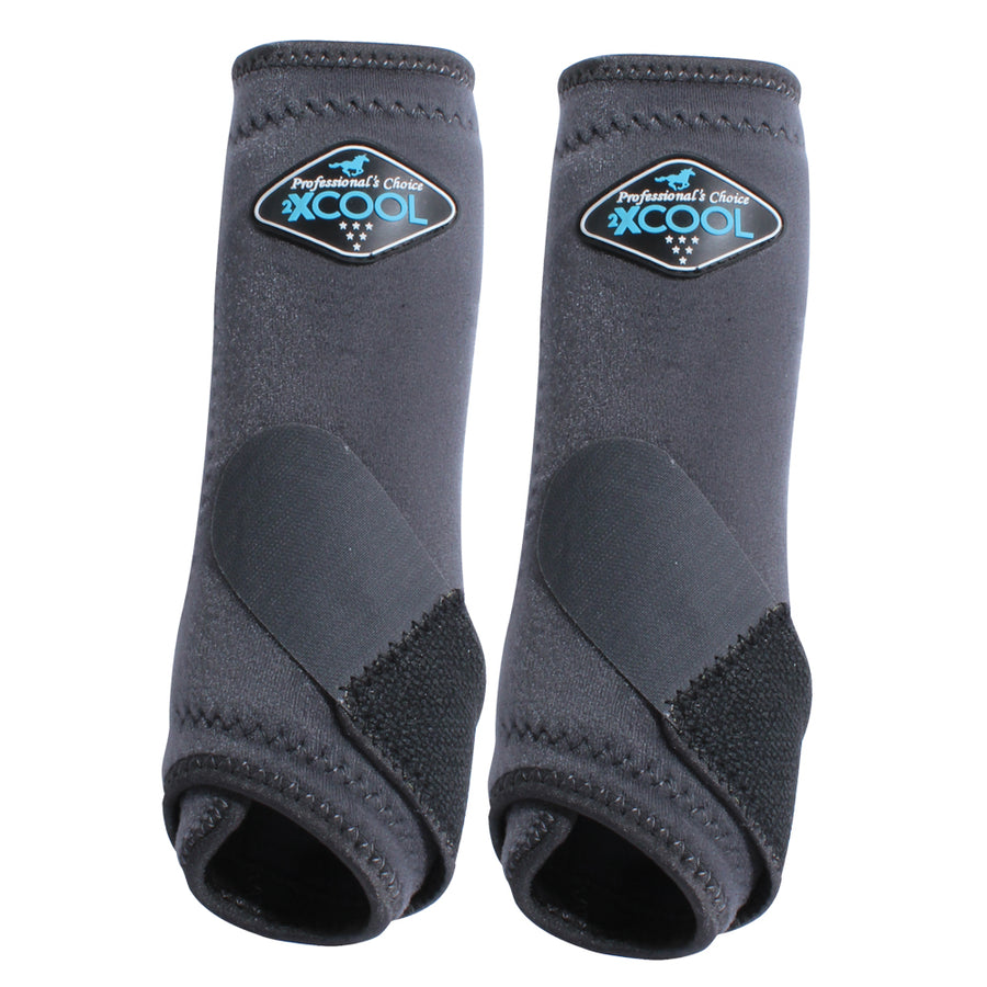 Small Professionals Choice 2XCOOL H. Sports Front Boots Pair Charcoal by Hilason – Cowboy and equestrian accessories