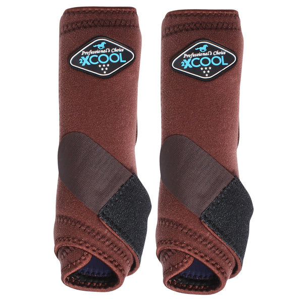 Professionals Choice 2XCOOL H. Sports Front Boots Pair Chocolate – by Hilason – Cowboy and equestrian accessories